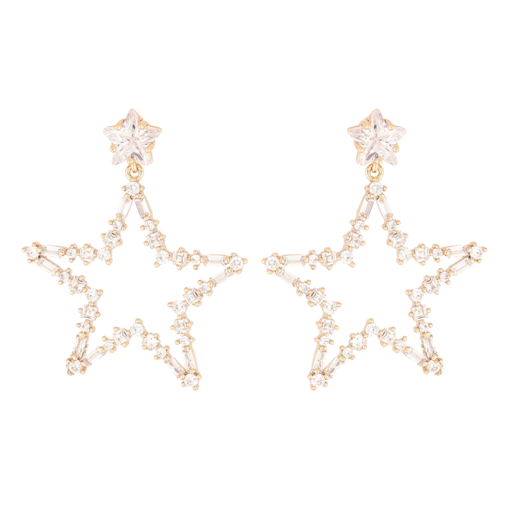 Серьги Xuping Цвет Позолота 18K пусеты Звезды из кристаллов фото №19 Серьги Xuping Цвет Позолота 18K пусеты Звезды из кристаллов фото №19