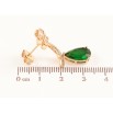 Серьги Xuping Цвет Позолота 18K пусеты Банты с зелеными кристальными капельками фото №2 Серьги Xuping Цвет Позолота 18K пусеты Банты с зелеными кристальными капельками фото №2
