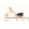 Серьги Xuping Цвет Позолота 18K пусеты Банты с синими кристальными капельками фото №2 Серьги Xuping Цвет Позолота 18K пусеты Банты с синими кристальными капельками фото №2