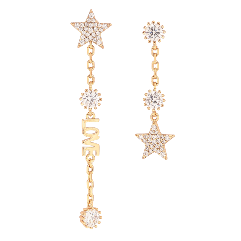 Серьги Xuping Цвет Позолота 18K пусеты Ассиметричные подвески фото №2 Серьги Xuping Цвет Позолота 18K пусеты Ассиметричные подвески фото №2