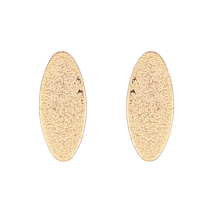 Серьги Xuping Цвет Позолота 18K пусеты Овалы с шагренью фото №8
