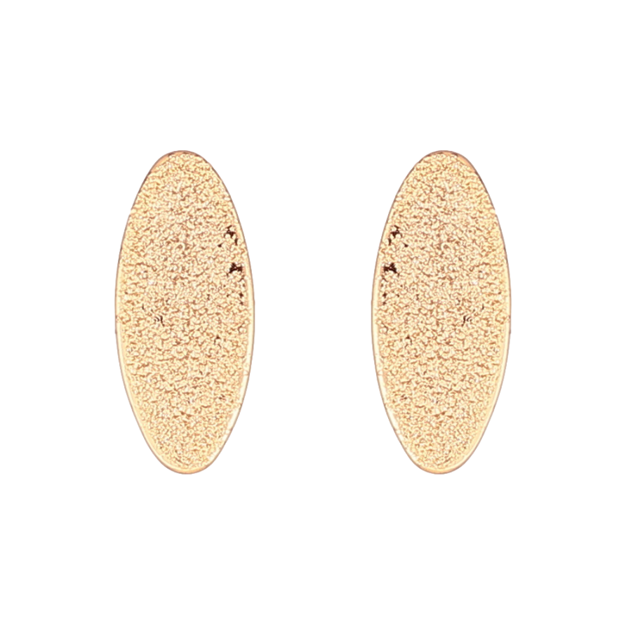 Серьги Xuping Цвет Позолота 18K пусеты Овалы с шагренью фото №1 Серьги Xuping Цвет Позолота 18K пусеты Овалы с шагренью фото №1