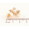 Серьги Xuping Цвет Позолота 18K пусеты Кристальные цветочки с жемчужинами фото №2