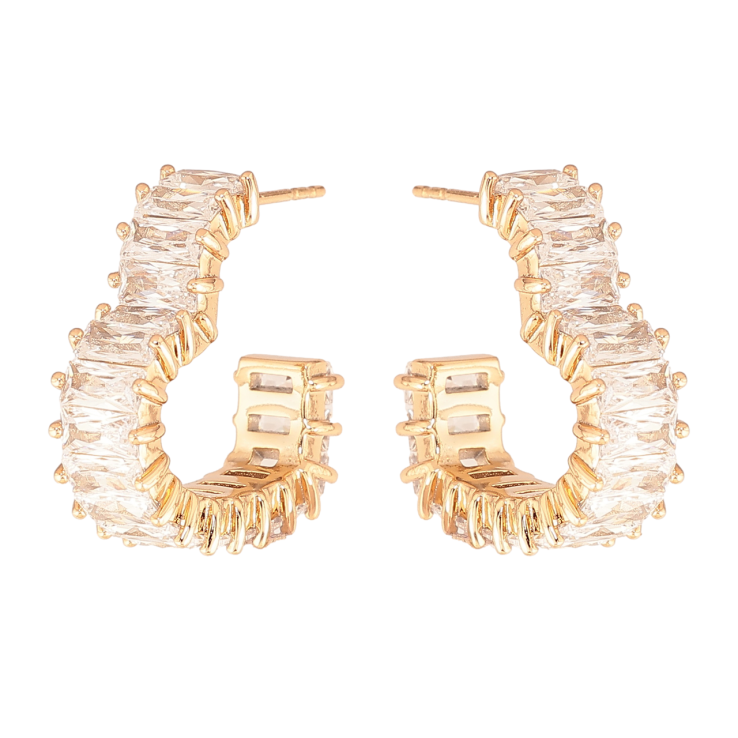 Серьги Xuping Цвет Позолота 18K пусеты Кристальные сердечки фото №17