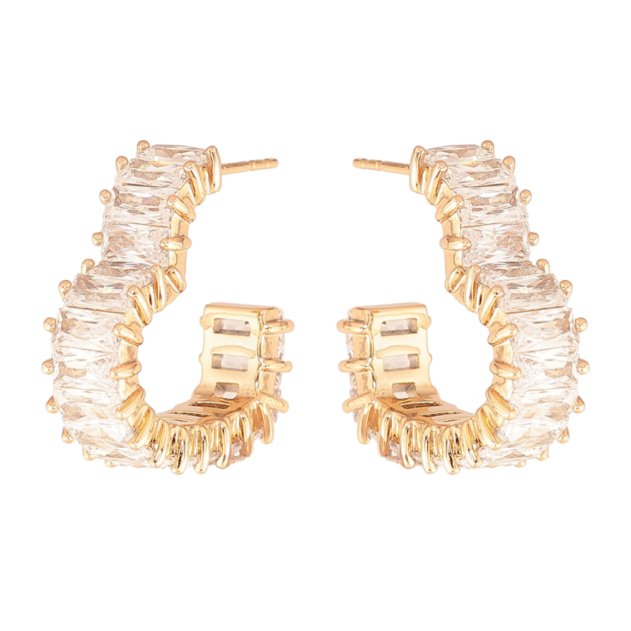 Серьги Xuping Цвет Позолота 18K пусеты Кристальные сердечки фото №1 Серьги Xuping Цвет Позолота 18K пусеты Кристальные сердечки фото №1