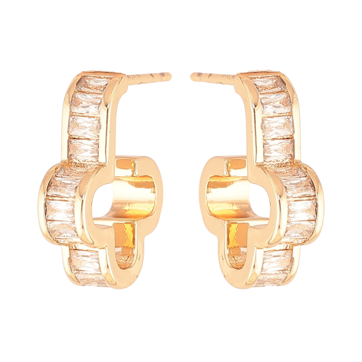 Серьги Xuping Цвет Позолота 18K пусеты Декоративные крестики с кристаллами фото №4 Серьги Xuping Цвет Позолота 18K пусеты Декоративные крестики с кристаллами фото №4