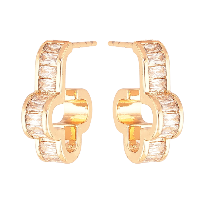 Серьги Xuping Цвет Позолота 18K пусеты Декоративные крестики с кристаллами фото №1 Серьги Xuping Цвет Позолота 18K пусеты Декоративные крестики с кристаллами фото №1