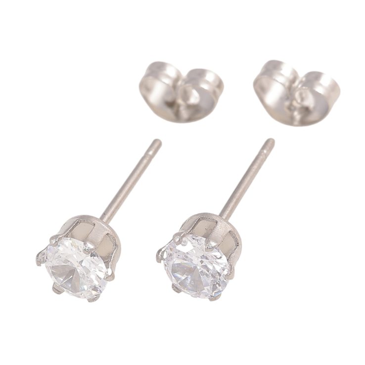 Серьги Нержавеющая сталь пусеты Кристаллы в 6-ти крапановой оправе ø 5мм фото №13