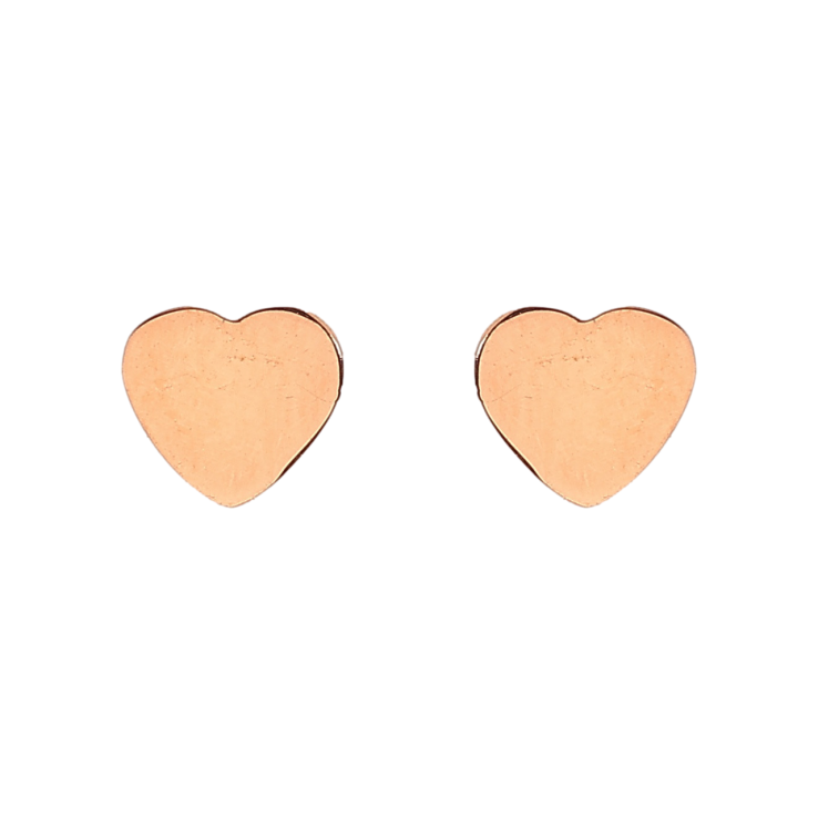 Сережки Нержавіюча сталь пусети Сердечка фото №9