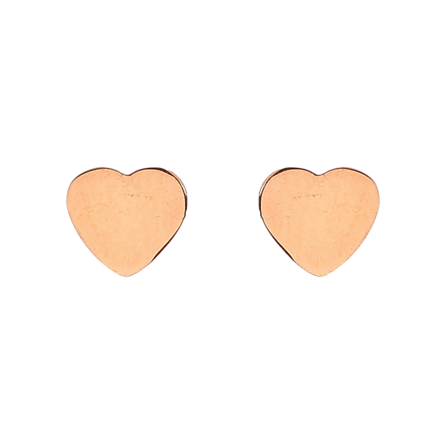 Сережки Нержавіюча сталь пусети Сердечка фото №1