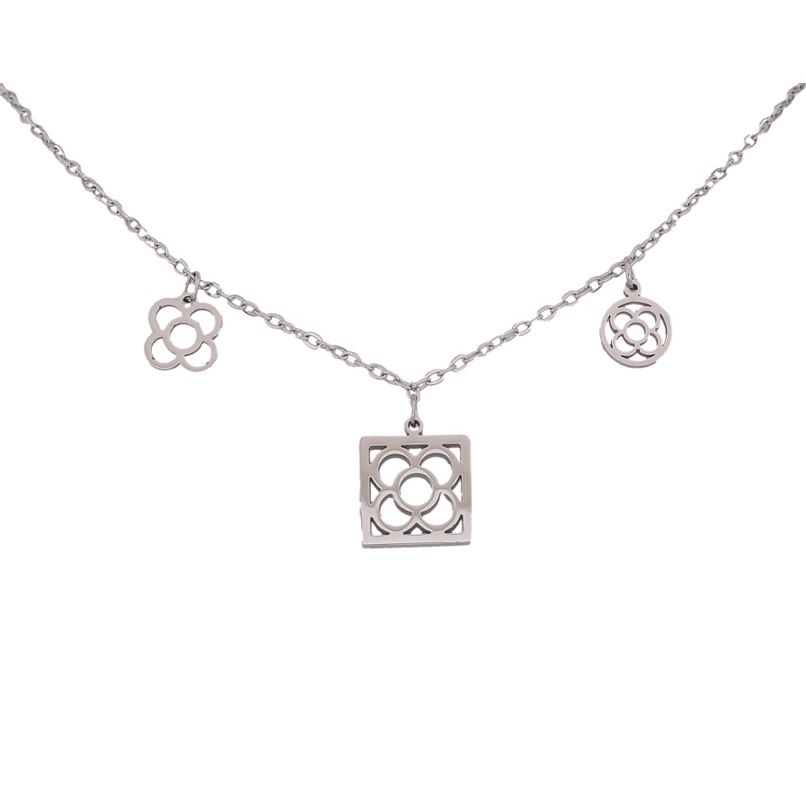 Подвески на цепочке Нержавеющая сталь Клевер длина 40-45см х 2мм фото №1