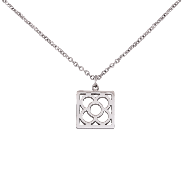 Подвеска на цепочке Нержавеющая сталь Клевер длина 41-46см х 1.5мм фото №1