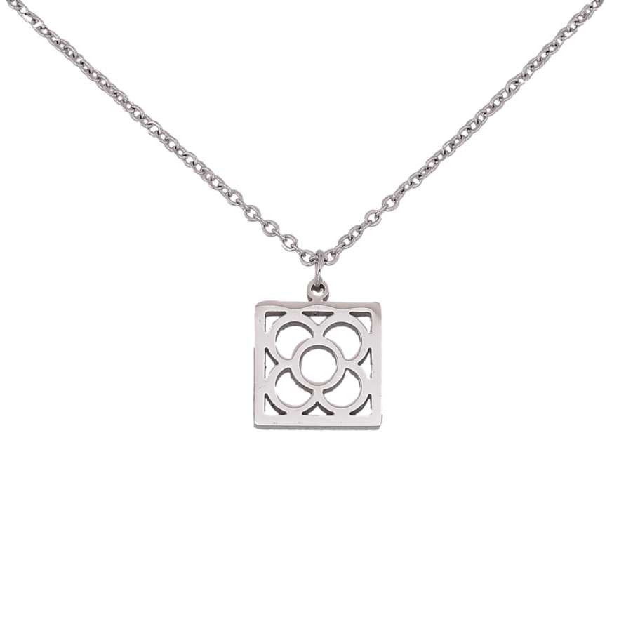 Подвеска на цепочке Нержавеющая сталь Клевер длина 41-46см х 1.5мм фото №1