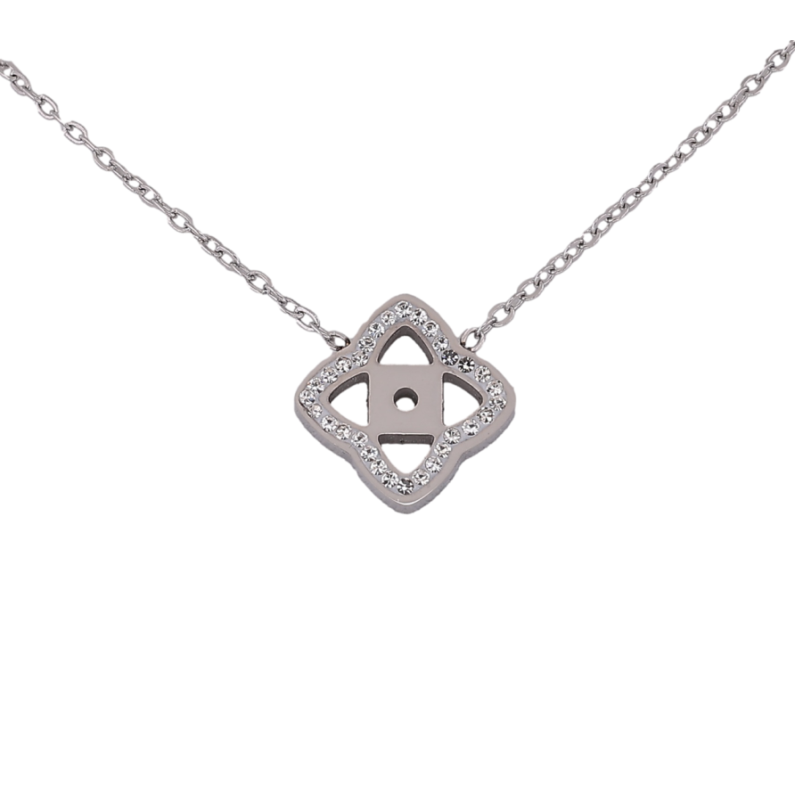 Подвеска на цепочке Нержавеющая сталь Клевер длина 42-47см х 2мм фото №1