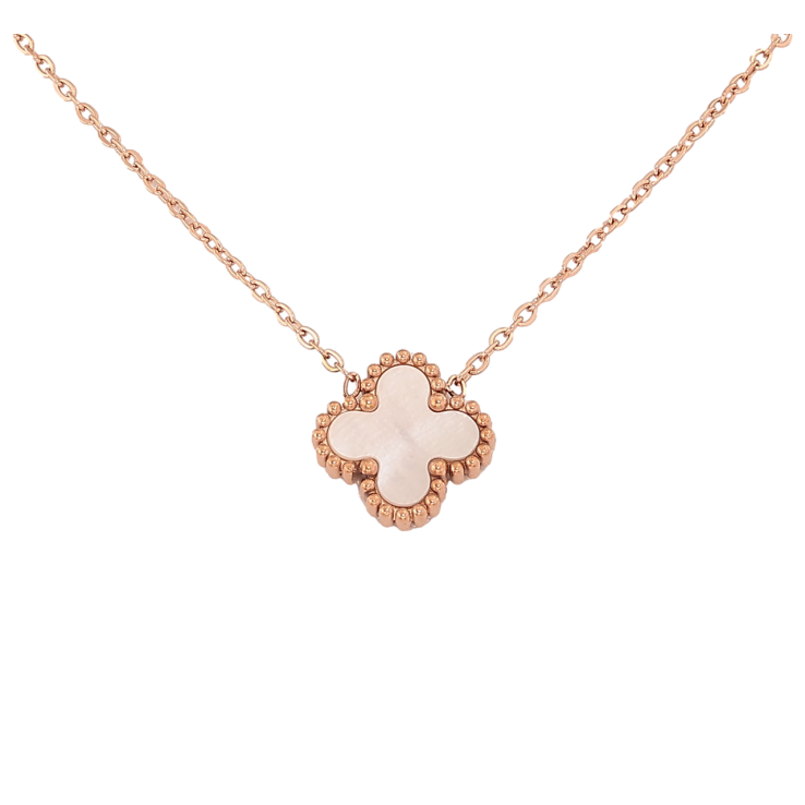 Подвеска на цепочке Нержавеющая сталь Клевер с перламутровой вставкой длина 41-45см х 1.5мм фото №18