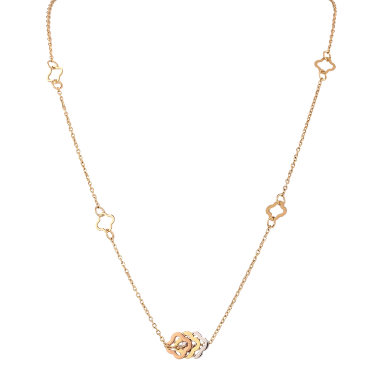 Кольє Нержавіюча сталь Конюшина довжина 68-72см х 1.5-9мм фото №1