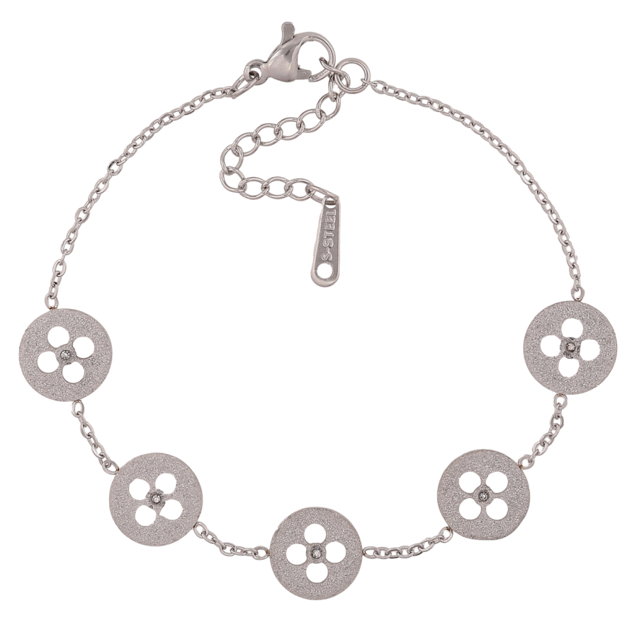 Браслет Нержавіюча сталь Ланцюжок з гудзиками розмір з доп.ланцюжком 17-20.5см х 1.5-10мм фото №1