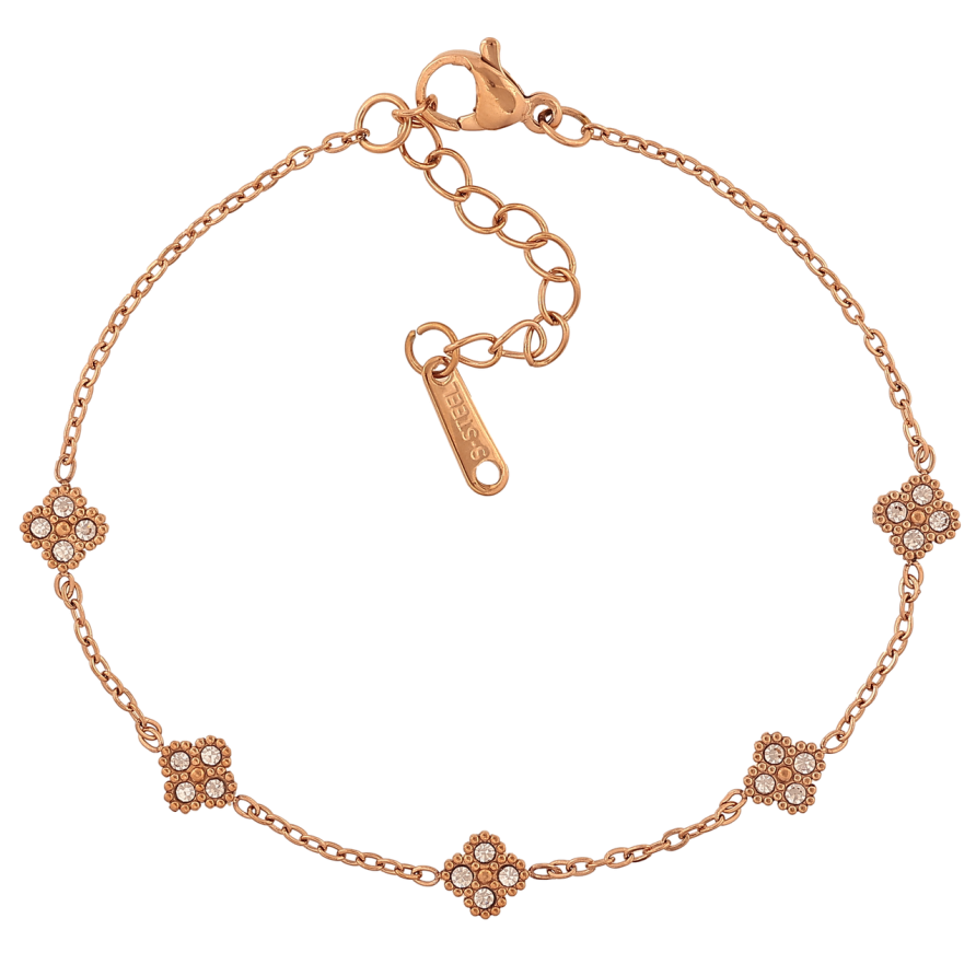 Браслеты Нержавеющая сталь Цепочка с клевером размер с доп.цепочкой 17.5-21см х 1-6мм фото №1