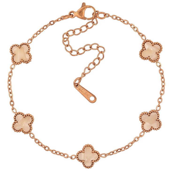 Браслеты Нержавеющая сталь Цепочка с двустороним клевером размер с доп.цепочкой 17-22см х 2-9мм фото №21