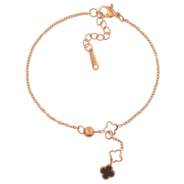 Браслет Нержавеющая сталь Подвеска клевер с бусинами размер с доп.цепочкой 17,5-21 см х 1-7 мм фото №11