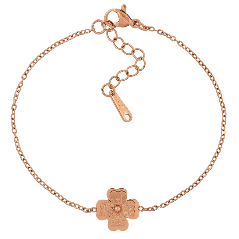 Браслет Нержавеющая сталь Цепочка с клевером размер с доп.цепочкой 17.5-20.5см х 1.5-12мм фото №1