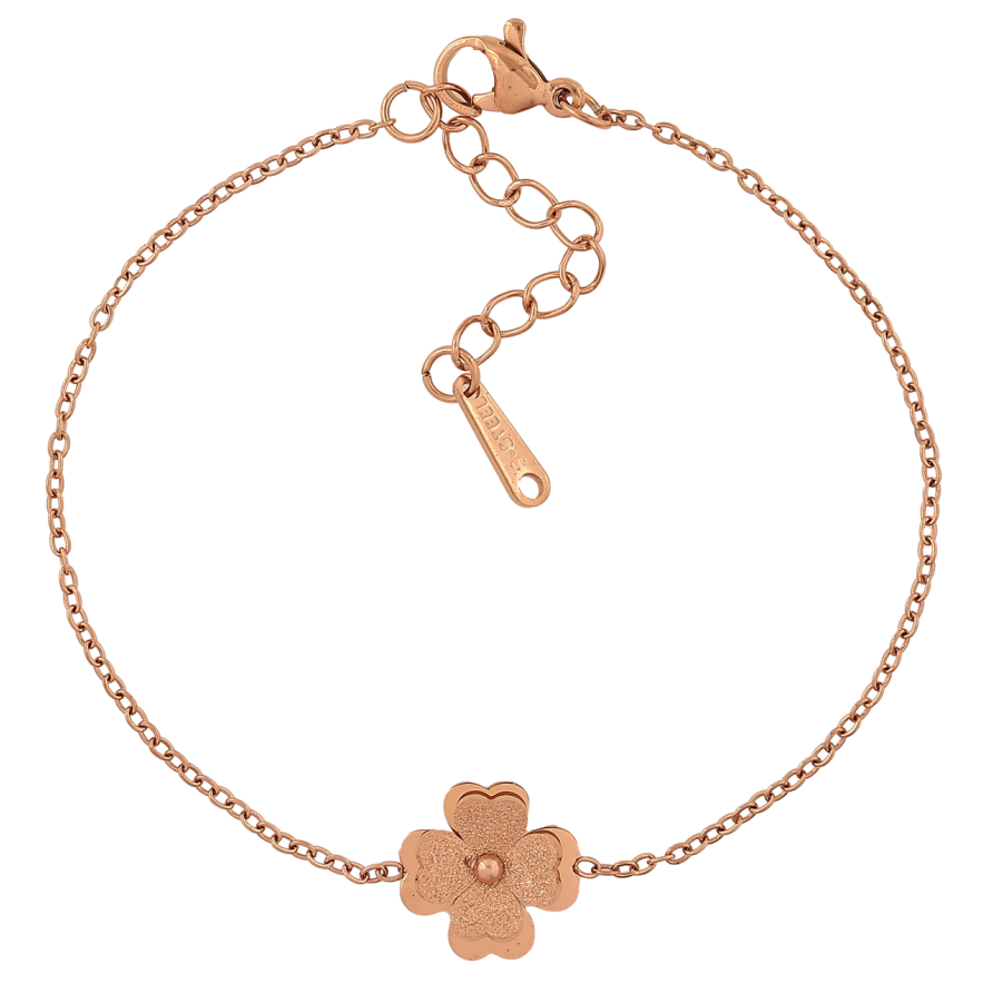 Браслет Нержавеющая сталь Цепочка с клевером размер с доп.цепочкой 17.5-20.5см х 1.5-12мм фото №1