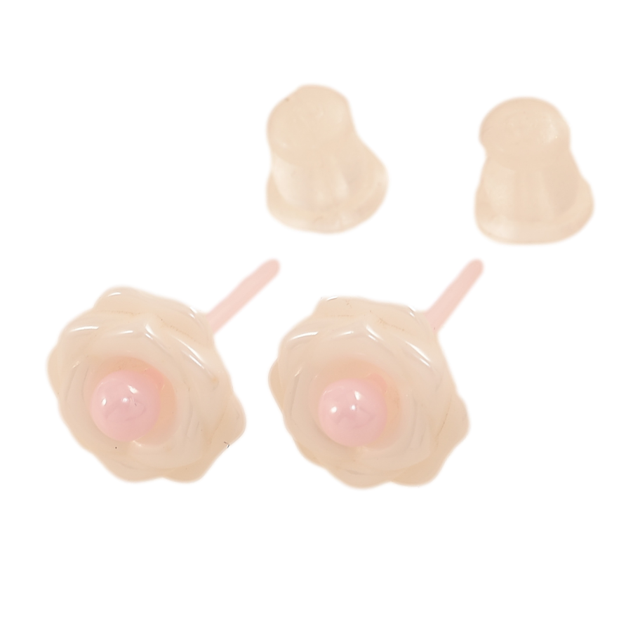 Сережки Xuping TTM Stainless Steel кераміка пусети Цветочки ø 3мм, 2 в 1 фото №1