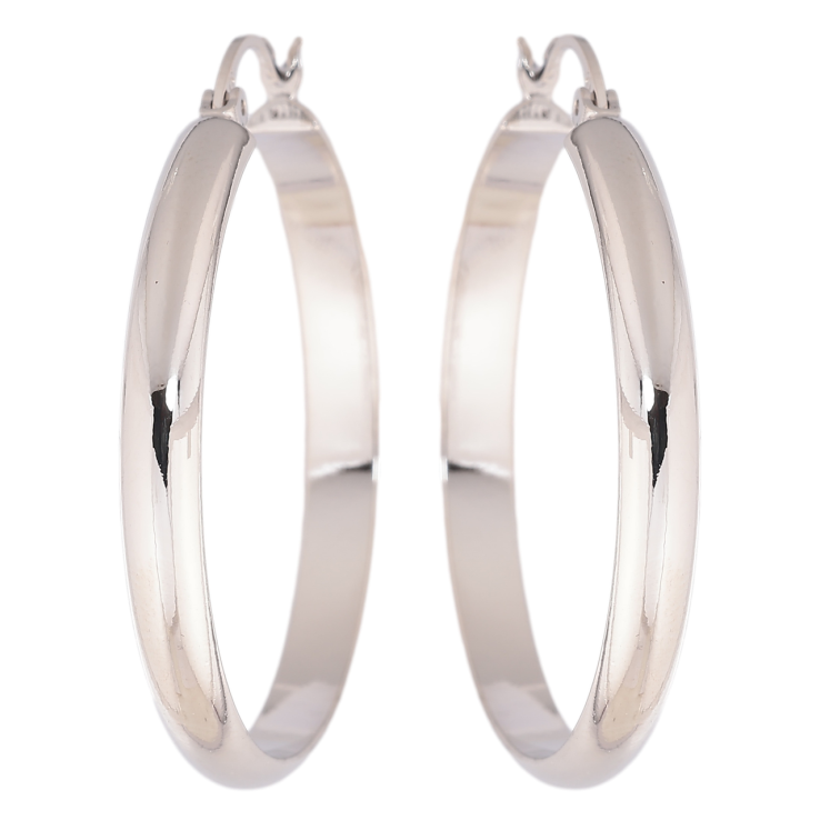 Сережки Xuping колір Родій кільця (конго) Класика ø 4см фото №24