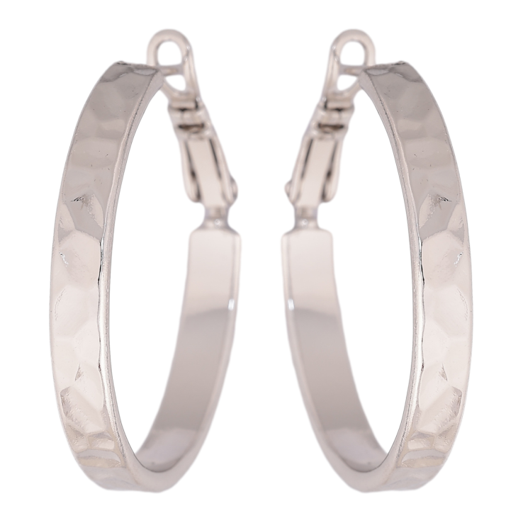 Сережки Xuping колір Родій кільця (конго) Декоративний візерунок ø 3см фото №19