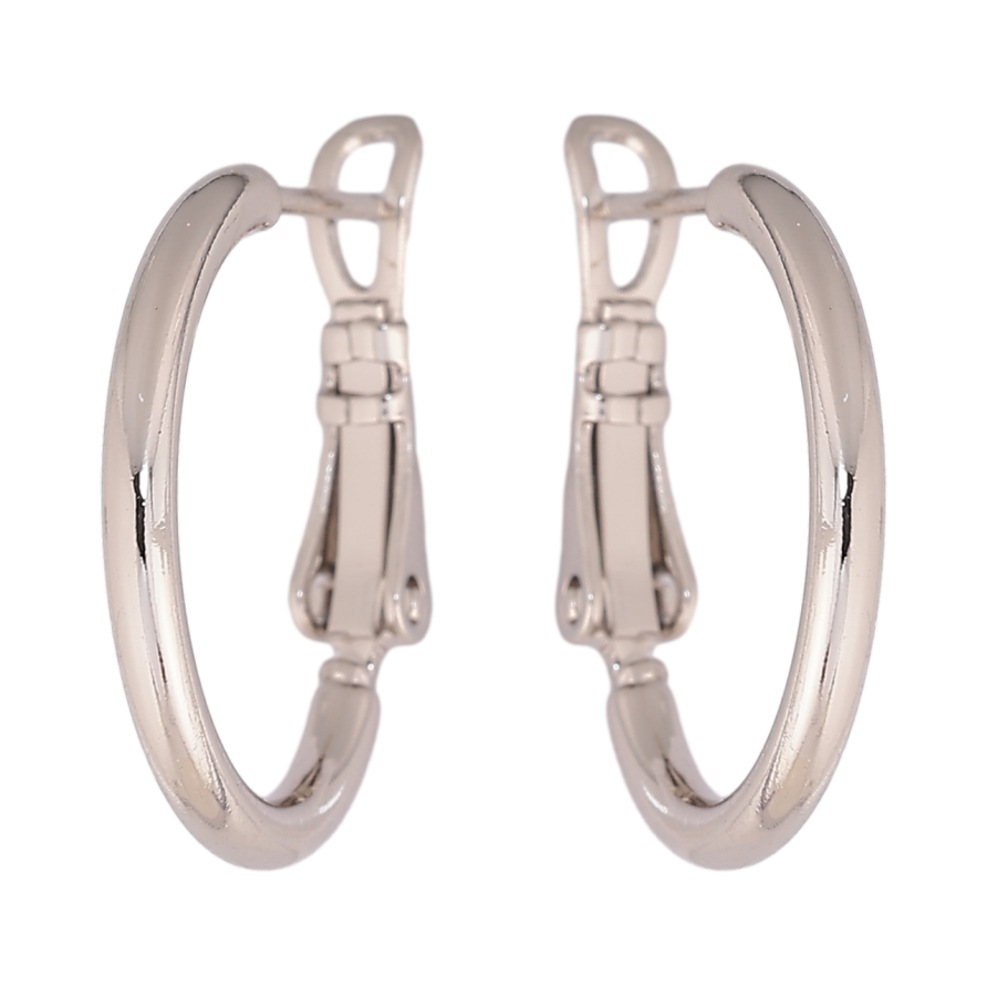 Сережки Xuping колір Родій кільця (конго) Класика ø 2см фото №1