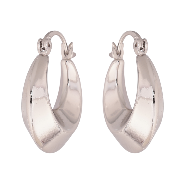 Сережки Xuping колір Родій італійський замок Декоративні ø 2.3см фото №1 Сережки Xuping колір Родій італійський замок Декоративні ø 2.3см фото №1