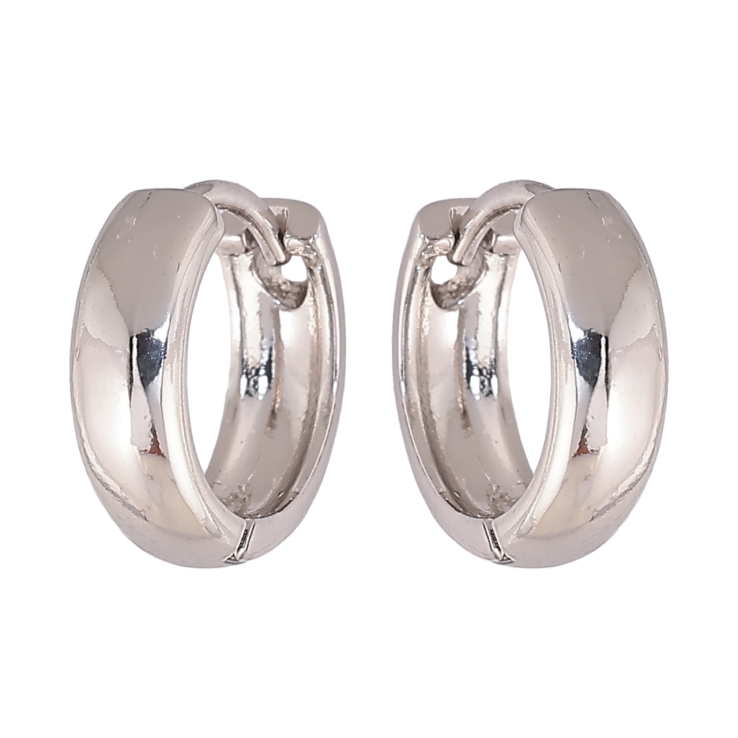 Сережки Xuping колір Родій колечка Класика, шир. 4мм ø 14мм фото №25