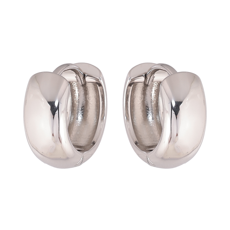 Сережки Xuping колір Родій колечка Класика, шир. 7мм ø 17мм фото №7