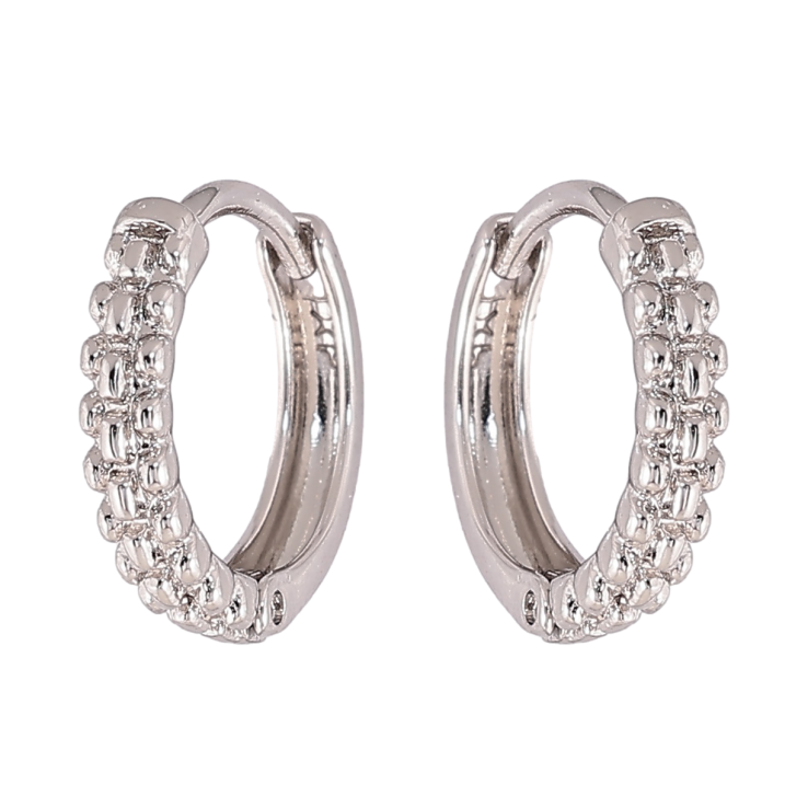 Сережки Xuping колір Родій колечка Декоративний візерунок фото №23