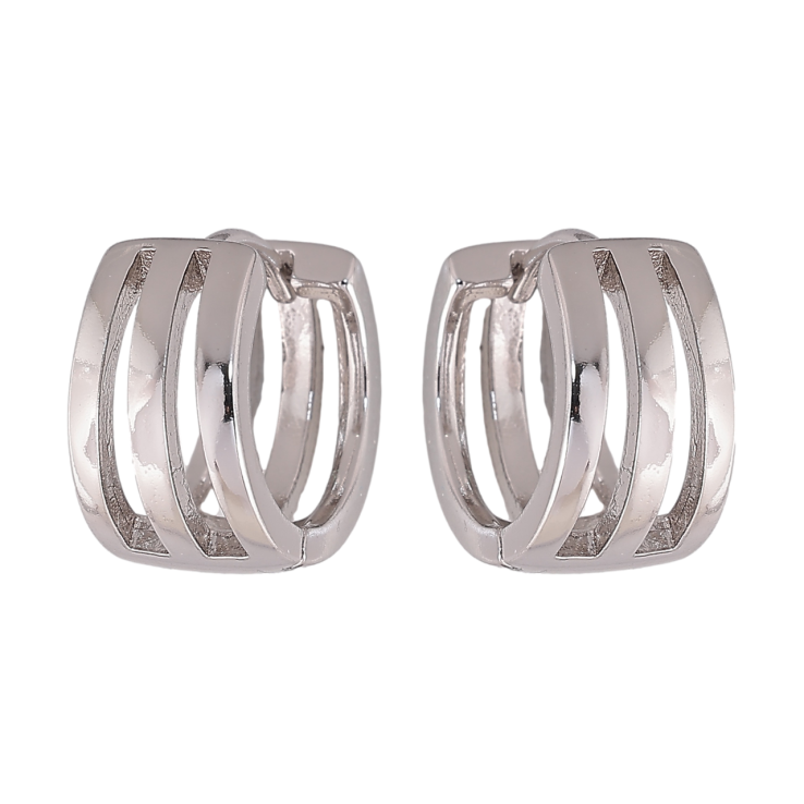 Сережки Xuping колір Родій колечка Декоративні фото №4