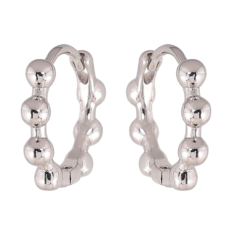 Сережки Xuping колір Родій колечка Декоративні фото №1