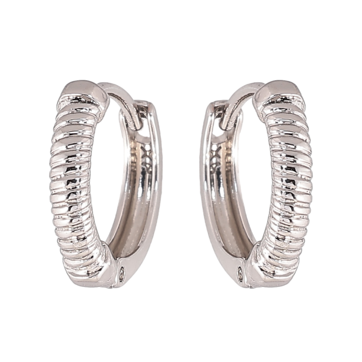 Сережки Xuping колір Родій колечка Декоративний візерунок фото №24