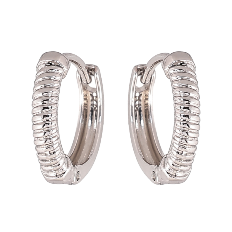 Сережки Xuping колір Родій колечка Декоративний візерунок фото №3