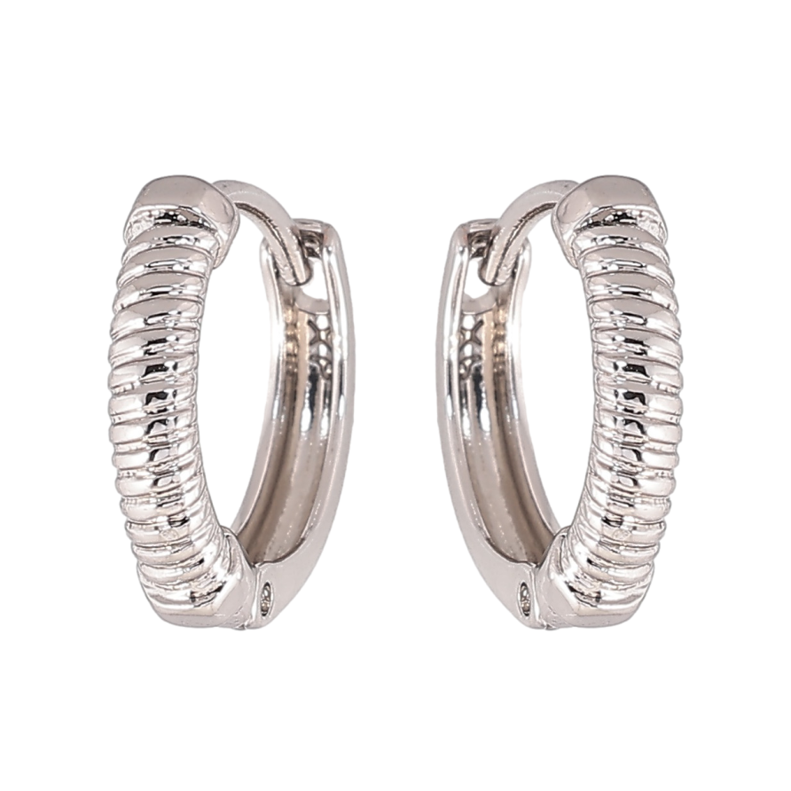 Сережки Xuping колір Родій колечка Декоративний візерунок фото №1