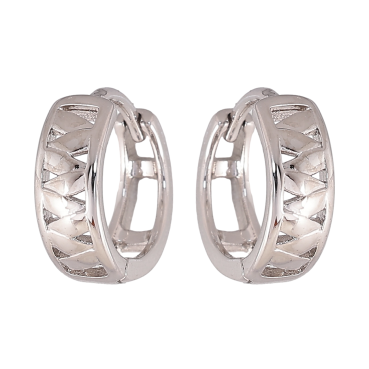 Сережки Xuping колір Родій колечка Декоративний візерунок фото №12