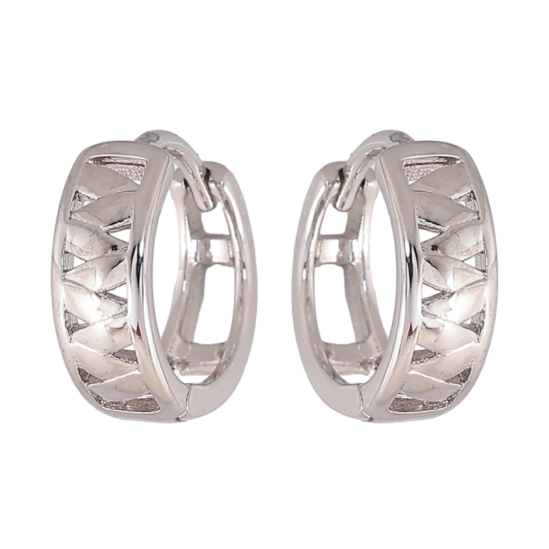 Сережки Xuping колір Родій колечка Декоративний візерунок фото №1