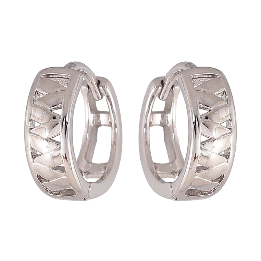 Сережки Xuping колір Родій колечка Декоративний візерунок фото №1