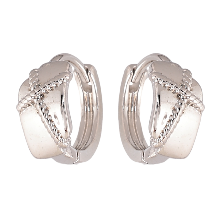 Сережки Xuping колір Родій колечка Декоративний візерунок фото №22