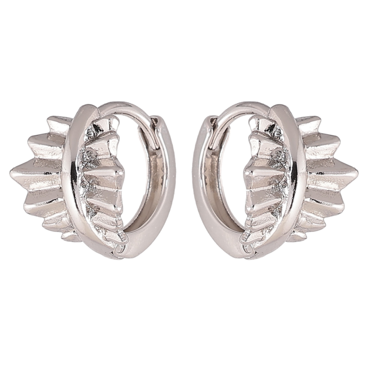 Сережки Xuping колір Родій колечка Декоративний візерунок фото №23