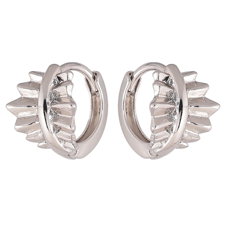 Серьги Xuping цвет Родий колечки Декоративный узор фото №2