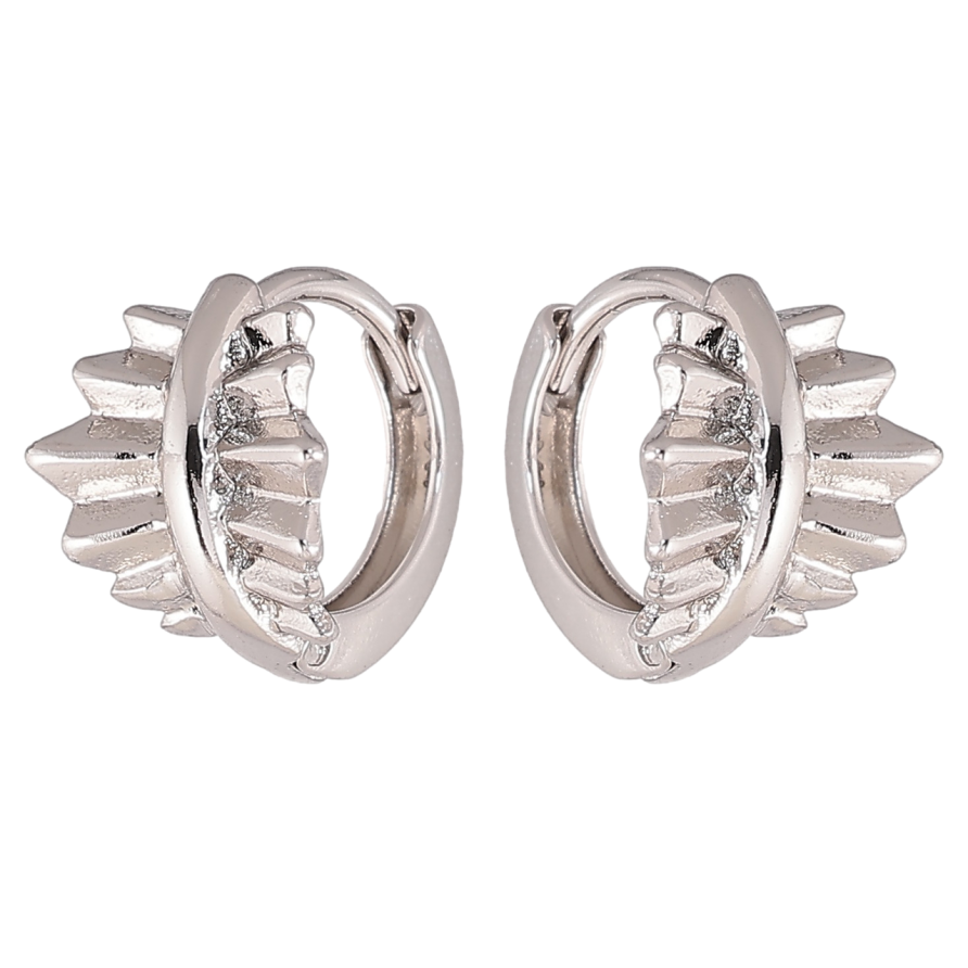 Сережки Xuping колір Родій колечка Декоративний візерунок фото №1