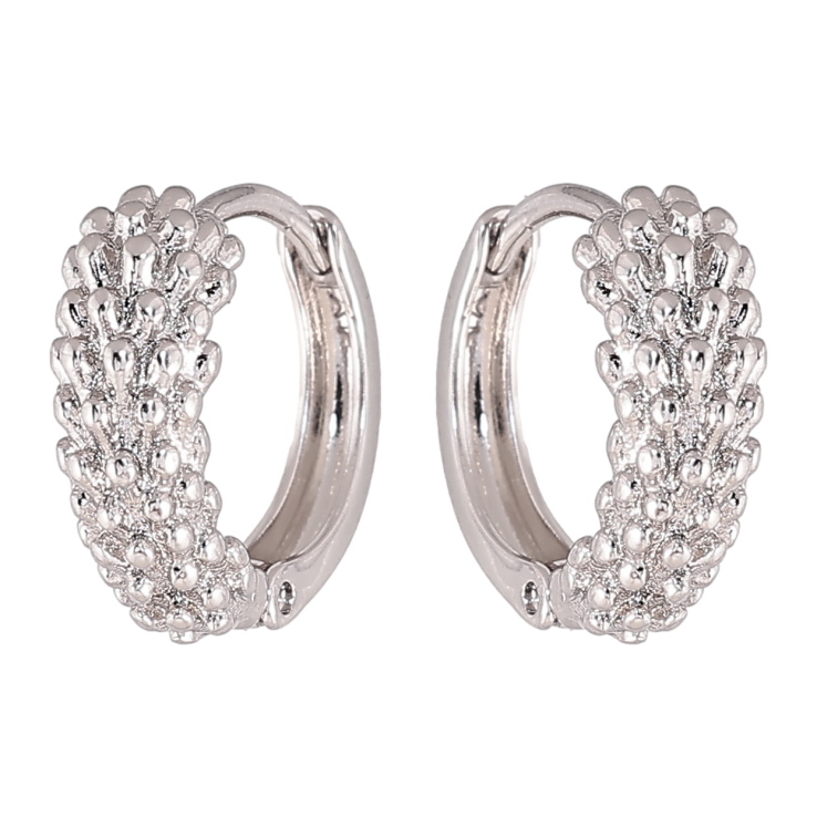 Сережки Xuping колір Родій колечка Декоративний візерунок фото №14