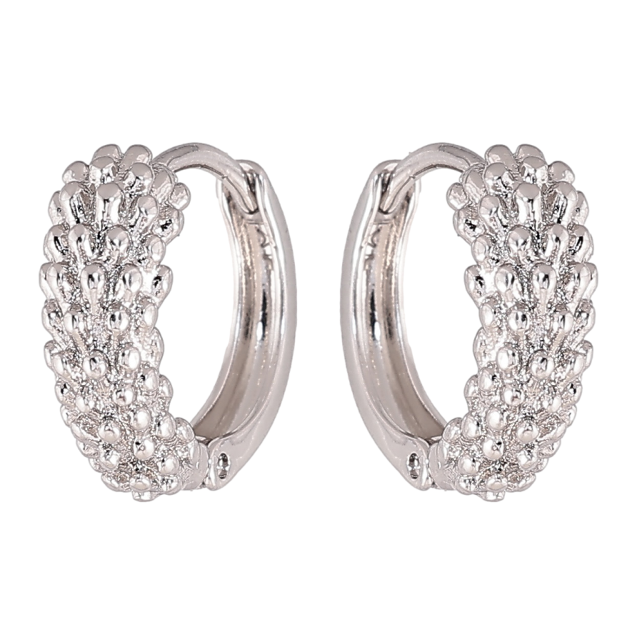 Сережки Xuping колір Родій колечка Декоративний візерунок фото №1