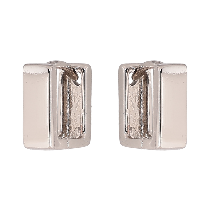 Сережки Xuping колір Родій колечка Квадратні фото №1