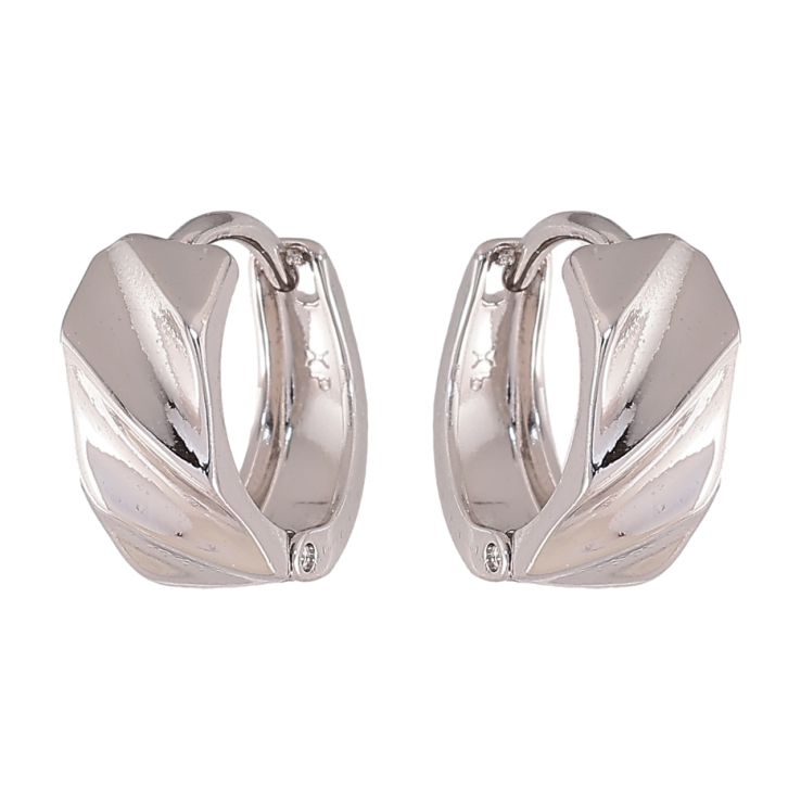 Сережки Xuping колір Родій колечка Декоративний візерунок фото №3